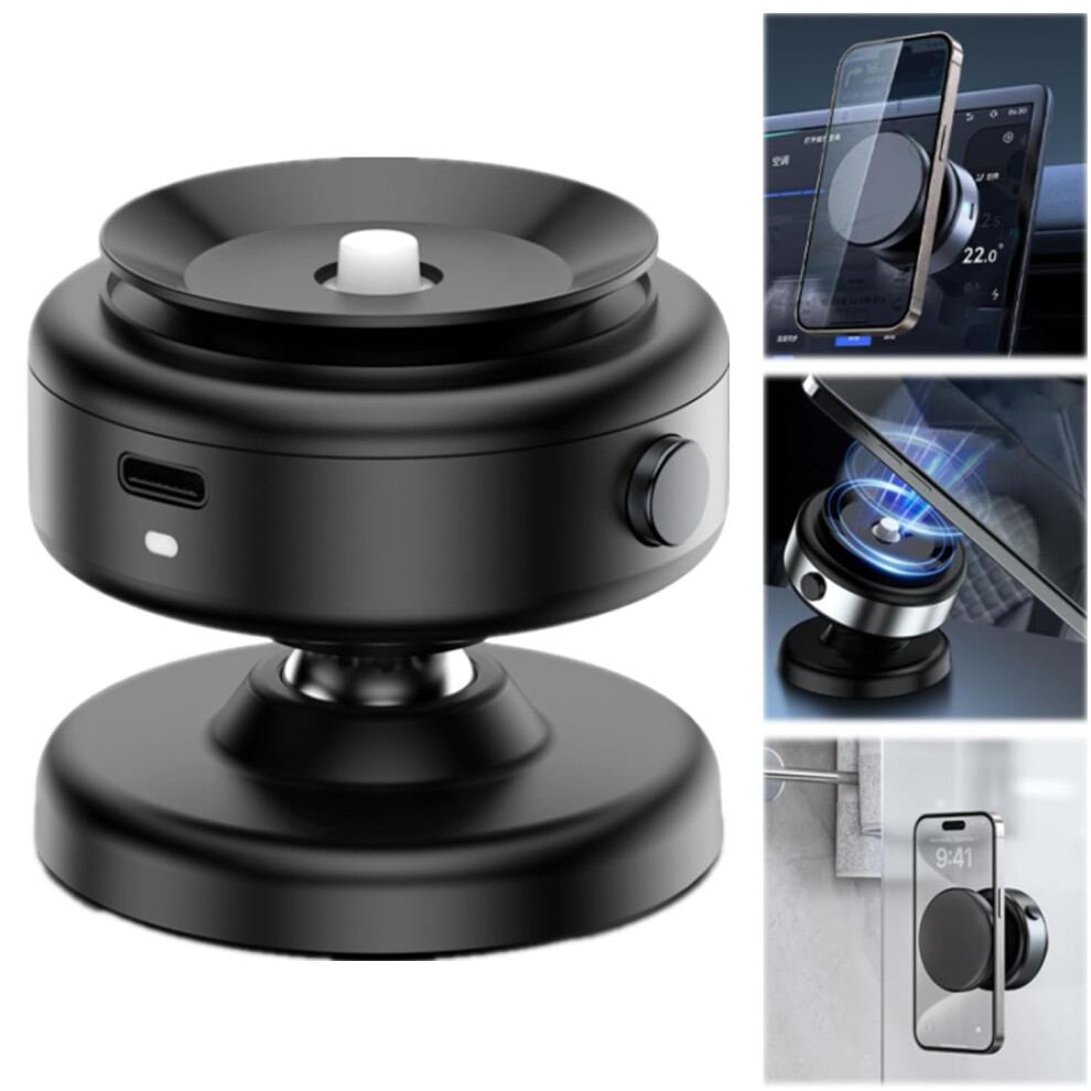 Magnetic Car Phone Mount With Suction Cup, 360 Rotation, Strong Magnetic Grip For Dashboard And Windshield (X9c ) Black 9164114080622