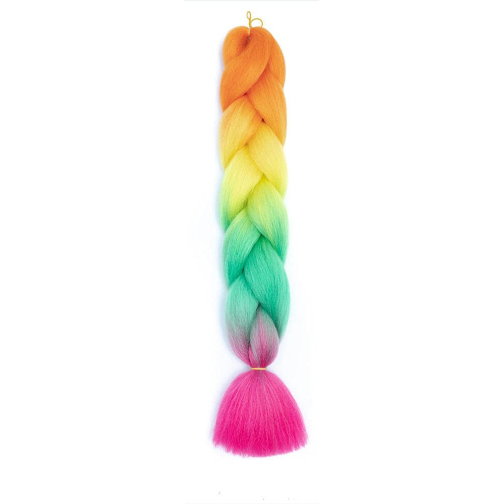 Unisex Ombre Jumbo Braiding Hair Extensions 24 Inch Heatresistant Synthetic Tangle 3Pcs Lot