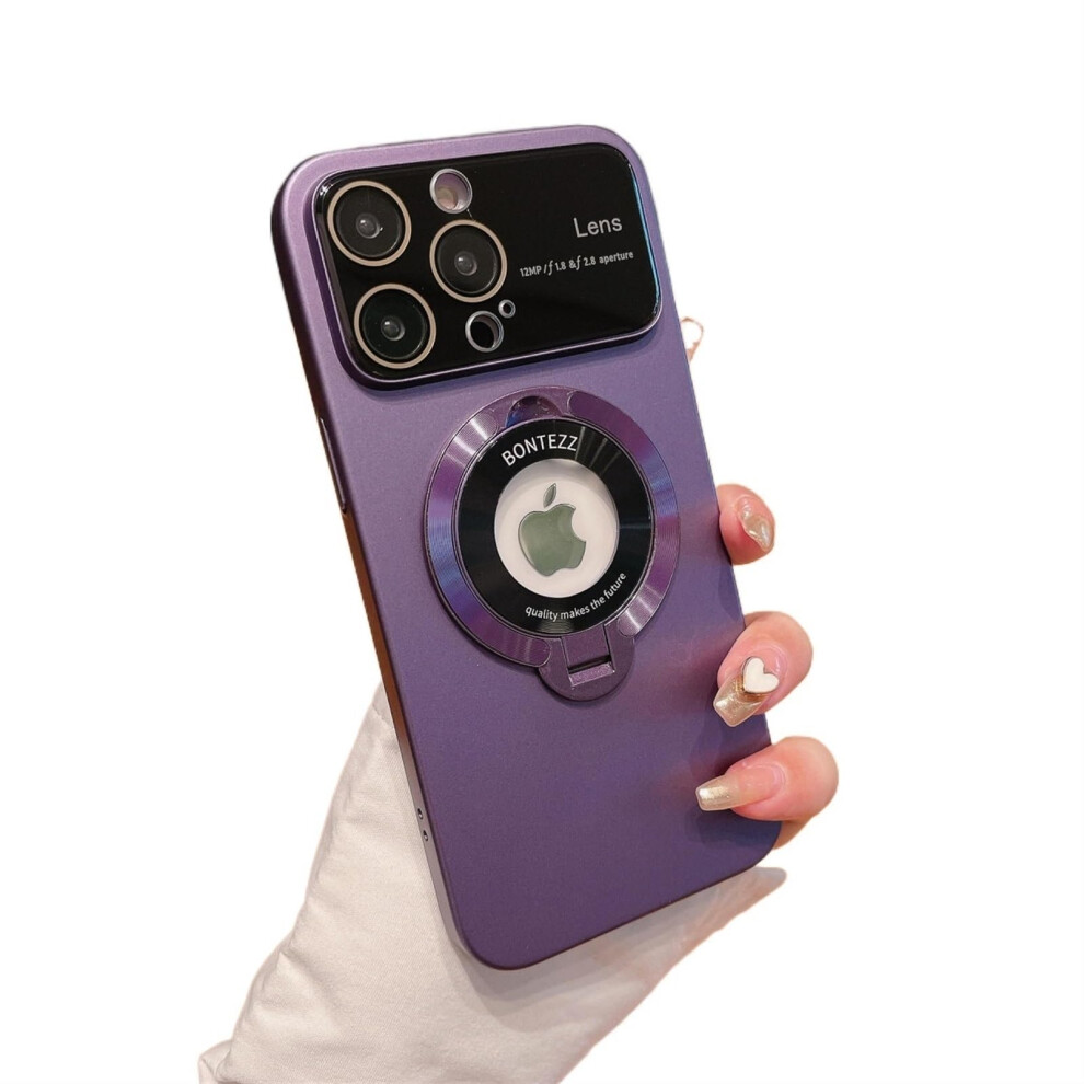 Magnetic Case For Iphone 14 Pro With Stand And Mount, Slim Antifingerprint Drop Protection, Purple 9164114080974