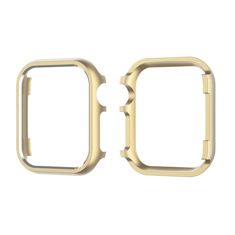 Metal Protective Bumper Case 45Mm With Slim Scratchresistant Design For Apple Watch Series 7 Se 6 Gold 9164114081070