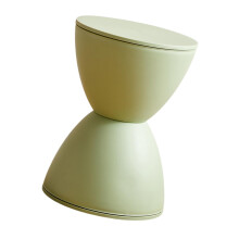 Small Round Foot Stool for Shoe Changing and Living Room Seating, Stylish Green Ottoman