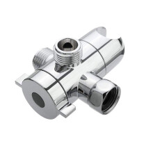 1/2 Inch Shower Diverter Valve TAdapter with Mounting Bracket for Bathroom Bath and Home Use