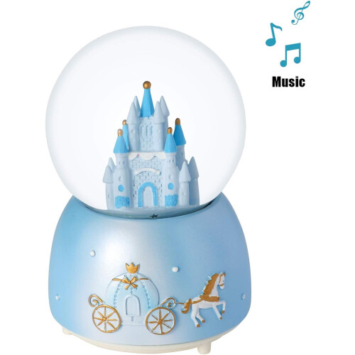 Musical Snow Globe Castle with Automatic Snowfall, Rotating Design and 7Color Changing Lights 1