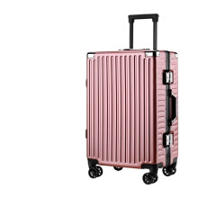 26 Inch Rose Gold Suitcase with Password Lock, Smooth Wheels and Telescopic Handle