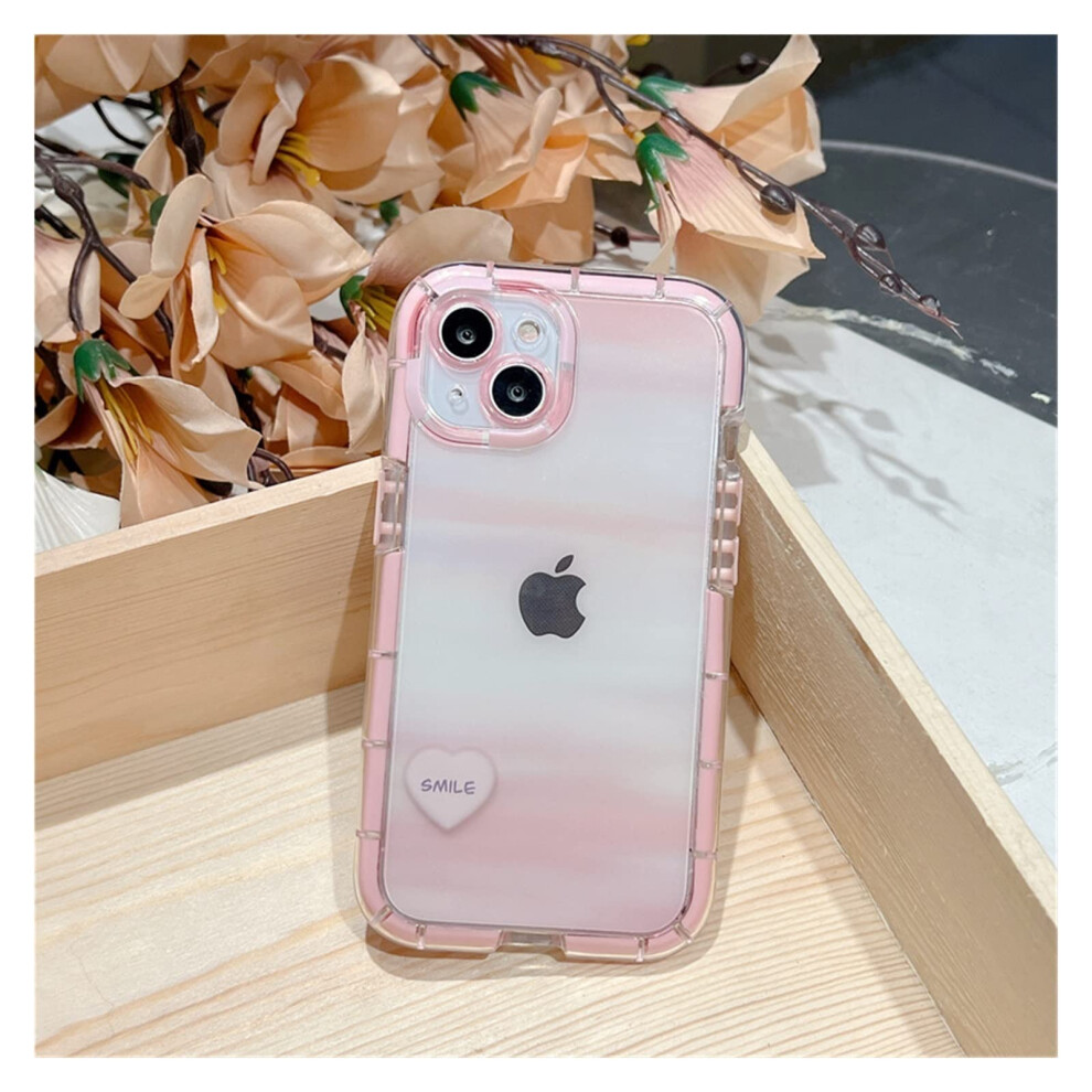 Cute Silicone Case For Iphone 13 Shockproof Gradient Heart Design Wireless Charging 9365369345225