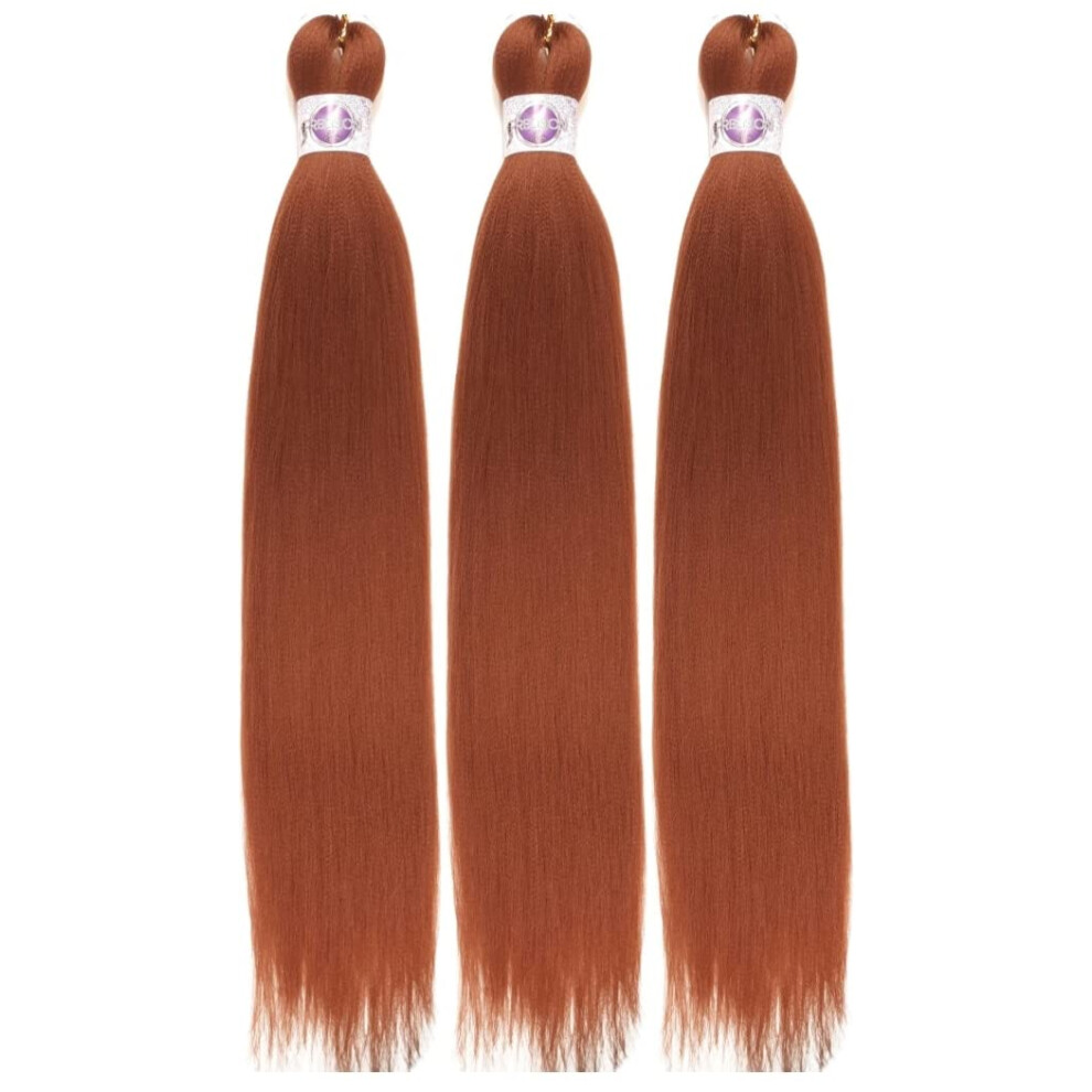 28 Inch Ombre Pre Stretched Braiding Hair Extensions Yaki Texture TimeSaving Minimal Tangling