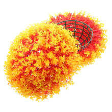 Artificial Topiary Ball with Fake Eucalyptus, Large Hanging Grass Decor for Home and Garden