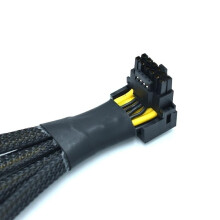 16AWG GPU Power Adapter Cable 4x8Pin to 12+4Pin 16Pin 600W for RTX 4090 4080 (13cm Down Bend)
