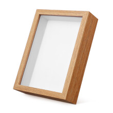 Wooden Shadow Box Frame Rustic Vintage Photo and CD Display Case with Glass for Floral Memories