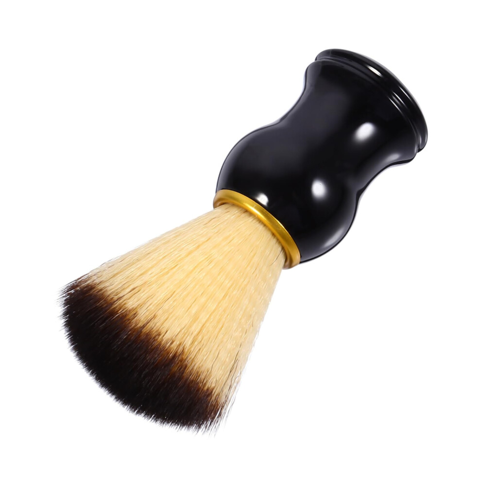 Cream Beard Brush For Men With Durable Wooden Handle Shaving Brush Compact Travel Friendly Grooming Tool