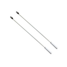 2Pcs 17 Inch White Fiberglass Vertical Blind Wand Replacement with Hook and Ergonomic Grip