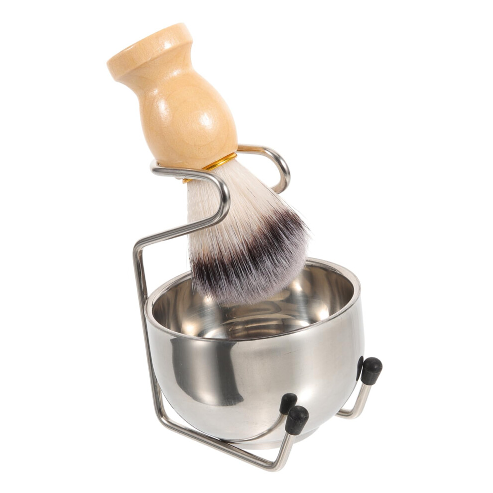 Shaving Brush Set with Bowl and Stand for Men, Ergonomic Grip, Traditional Wet Shaving Kit