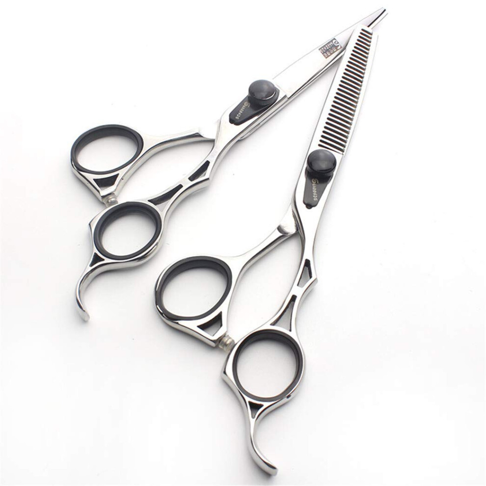 6.0 Inch Professional Hairdressing Scissors Set Stainless Steel Barber Shears with Ergonomic Grip