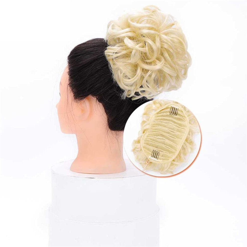 Messy Bun Hairpiece for Women Synthetic Chignon Bun with Natural Texture and Quick Secure Attachment