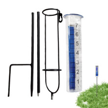 Outdoor Rain Gauge with Adjustable Height, Freeze Proof Design and Large Numbers for Garden Yard