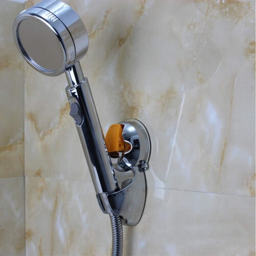 Shower Head Holder Universal 45 Adjustable Wall Mount Rotating Bracket ABS Black 2