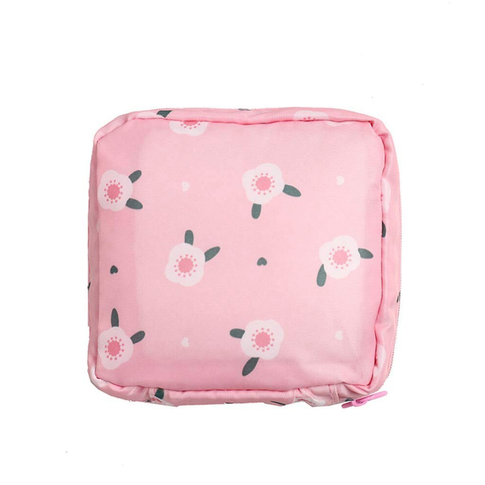 Sanitary Napkin Storage Bag with Discreet Tampon Pouch, Compact Travel Organizer for Women