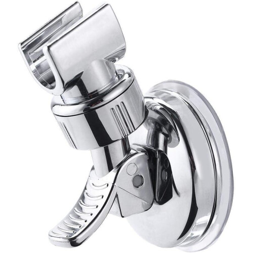 Adjustable Wall Mounted Shower Head Holder Chrome Suction Bracket for Bathroom 2