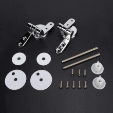 Universal Toilet Seat Hinges with Screws, Adjustable Zinc Alloy Lid Replacement Kit for Bathrooms