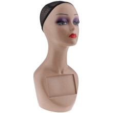 Mannequin Head with Chest Display, Realistic Female Wig Display for Hair Styling and Accessories