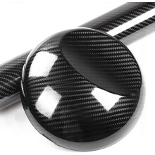 6D Gloss Black Carbon Fiber Vinyl Wrap Film 10FT x 4FT Bubble Air Release Car Sheet
