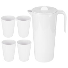 Environmentally Friendly, Elegant Color Melamine Kettle & Cups Set, Reusable Drinkware High Quality Long Service Life Anti-Drop Wear Resistant