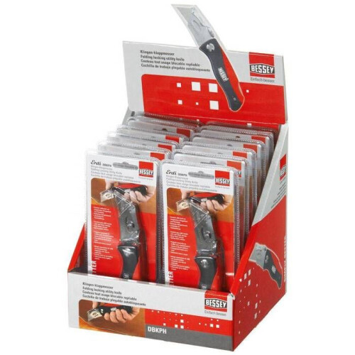 BESSEY Klappmesser - BESSEY - DBKPH-EU - Einziehbare Klinge - Kunststoffgriff - 160 mm 1