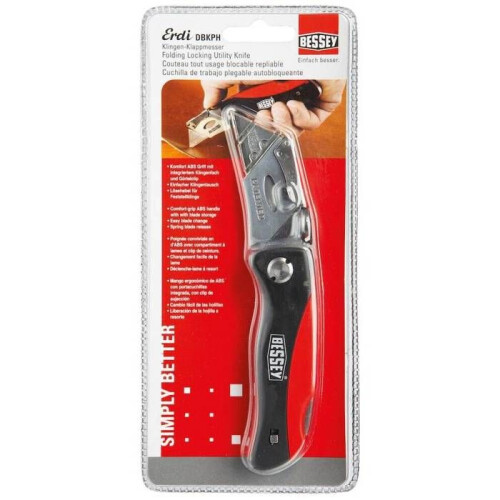 BESSEY Klappmesser - BESSEY - DBKPH-EU - Einziehbare Klinge - Kunststoffgriff - 160 mm 2