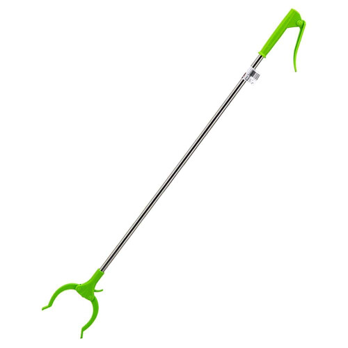 Trash Grabber Long Handle Ergonomic Grip Green Lightweight Garbage Picker Mobility Aid Tool 1PCS
