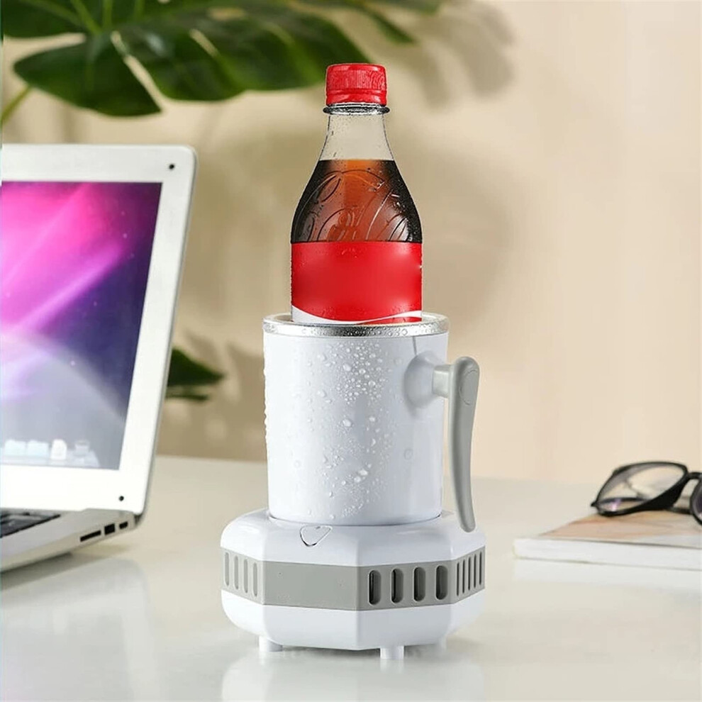 Drink Cooler Cup With Rapid Cooling, Low Noise, Desktop And Car Beverage Chiller, Uk Plug Blue 9099447028846