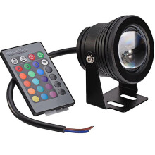 LED Underwater Light RGB Pond Spotlight IP68 Waterproof 24V Remote Control Super Bright Black