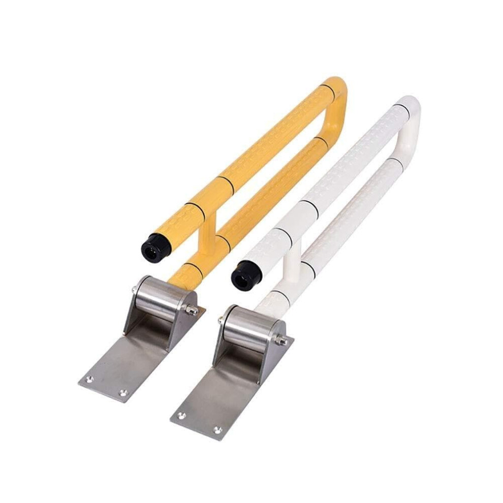 Stainless Steel Folding Bathroom Grab Bar with NonSlip Nylon, Wall Mounted UShaped Handrail for Elderly, Disabled, Pregnant, 60cm 70cm