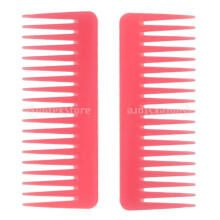 Wide Tooth Detangling Comb Pack of 2 Antistatic Plastic for Curly and Thick Hair Frizz Control