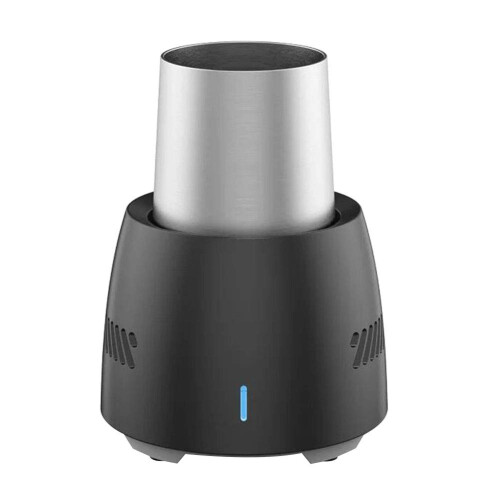 Portable Beverage Cooler Fast Cooling Cup for Beer Wine Compact EU Plug Black