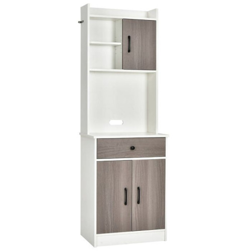 Buffet de cozinha - HELLOSHOP26 - 60 x 40 x 180 cm - Branco - MDF - Design elegante e prático