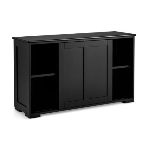 Küchenbuffet - HELLOSHOP26 - 106,7 x 33 x 62 cm - MDF - Schwarz - Modernes Design