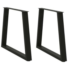Lot de 2 pieds de table à manger en V réglables design moderne 80 x