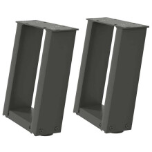 Lot de 2 pieds de table basse en U 30 x 30 cm esthétiques modernes
