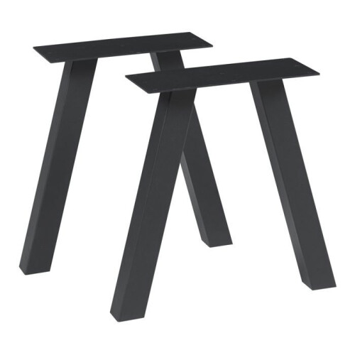Pieds de table - HELLOSHOP26 - Lot de 2 - Acier laqué - 42 x 40 cm - Design moderne