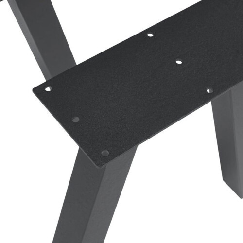 Pieds de table - HELLOSHOP26 - Lot de 2 - Acier laqué - 42 x 40 cm - Design moderne 2