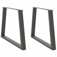 Pieds de table - HELLOSHOP26 - Lot de 2 - Design moderne - Acier thermolaqué - Ajustables