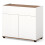 Buffet - HELLOSHOP26 - 80x35x70 cm - Blanc - 2 portes - 1 tiroir 1