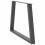 Pieds de table - HELLOSHOP26 - Lot de 2 - Design moderne - Acier thermolaqué - Ajustables 2
