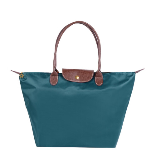 (Dark Green, M) Shoulder Handbag Womens Foldable Shopper Bag Sports Fitness Gift Bag Shopping