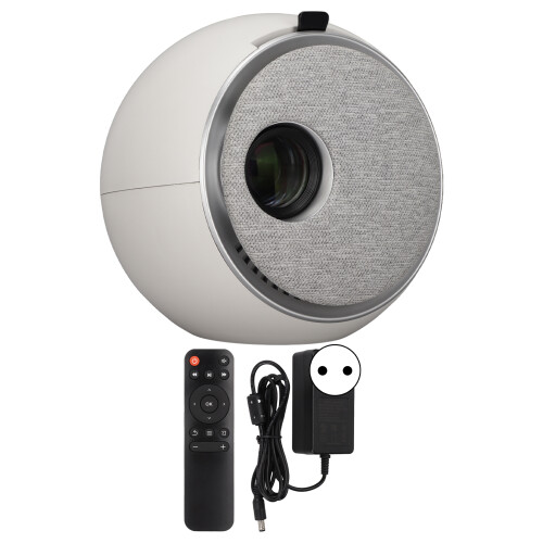 Wireless Mini Projector With Wifi Screen Sync Technology And Manual Focus, Android System Support 1080P Resolution For Home Entertainment Portable