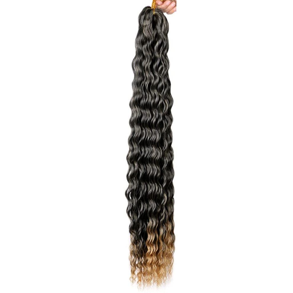 Unisex 32 Inch Ombre Braiding Hair T27 Synthetic Extensions Heat Resistant Long Crochet Braids