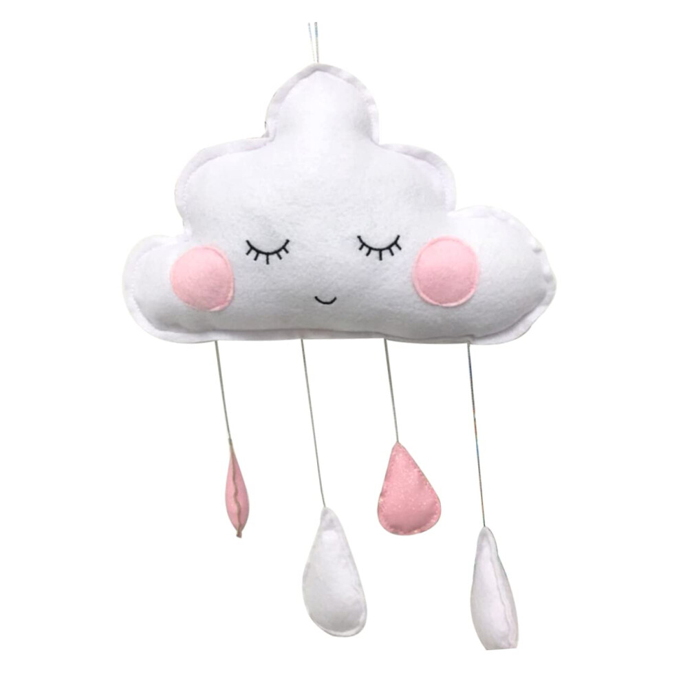 Nursery Wall Decor Felt Cloud Hanging Accent For Baby Room And Photography Prop White