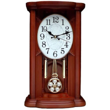 Vintage Mantel Clock with Pendulum, Silent Retro Wooden Design, Battery Operated for Home or Office