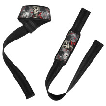 Weight Lifting Straps with Gothic Skull Wrist Wraps, AntiSlip Grip and Enhanced Support for Deadlifts