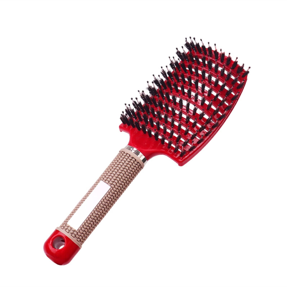 Red Detangling Hair Brush For Wet And Dry Hair With Shampoo Scalp Massager Comb For Women